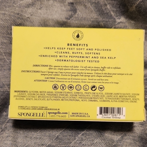 Spongelle COCONUT VERBENA Pedi-Buffer - Picture 2 of 3